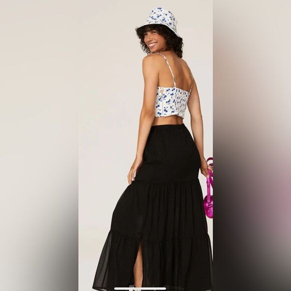 HVN Balconette Floral Crop Top Size 0 - Picture 3 of 6